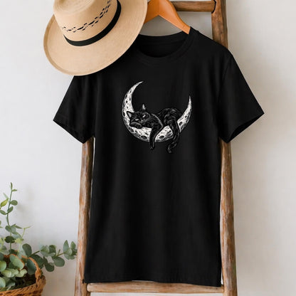 Black Cat Moon T-Shirt