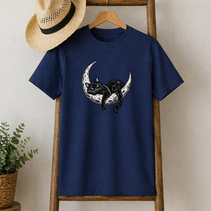 Black Cat Moon T-Shirt