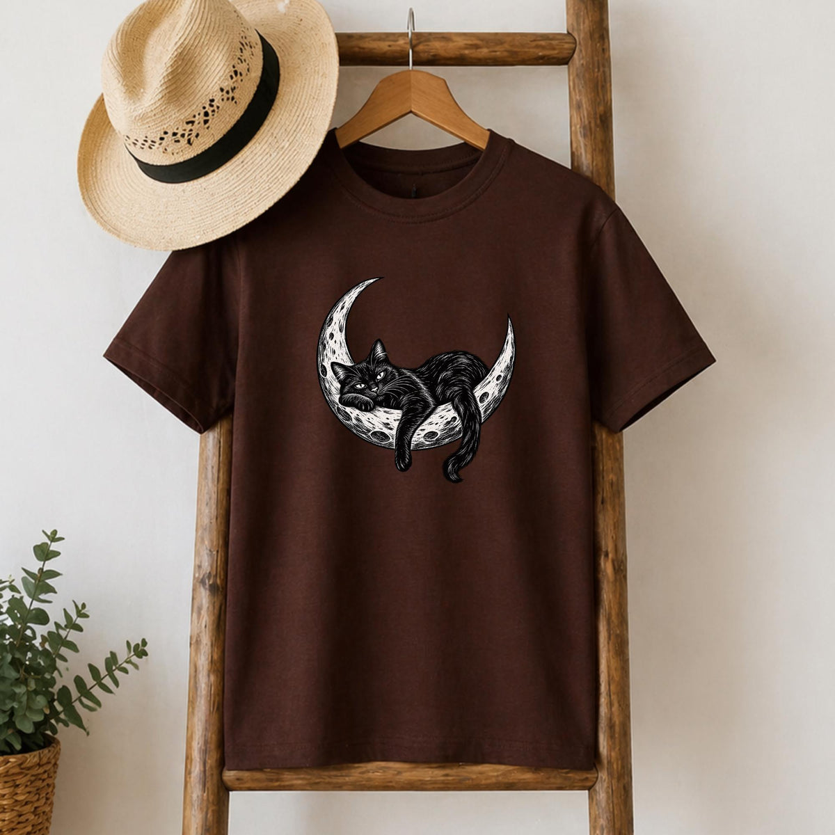 Black Cat Moon T-Shirt