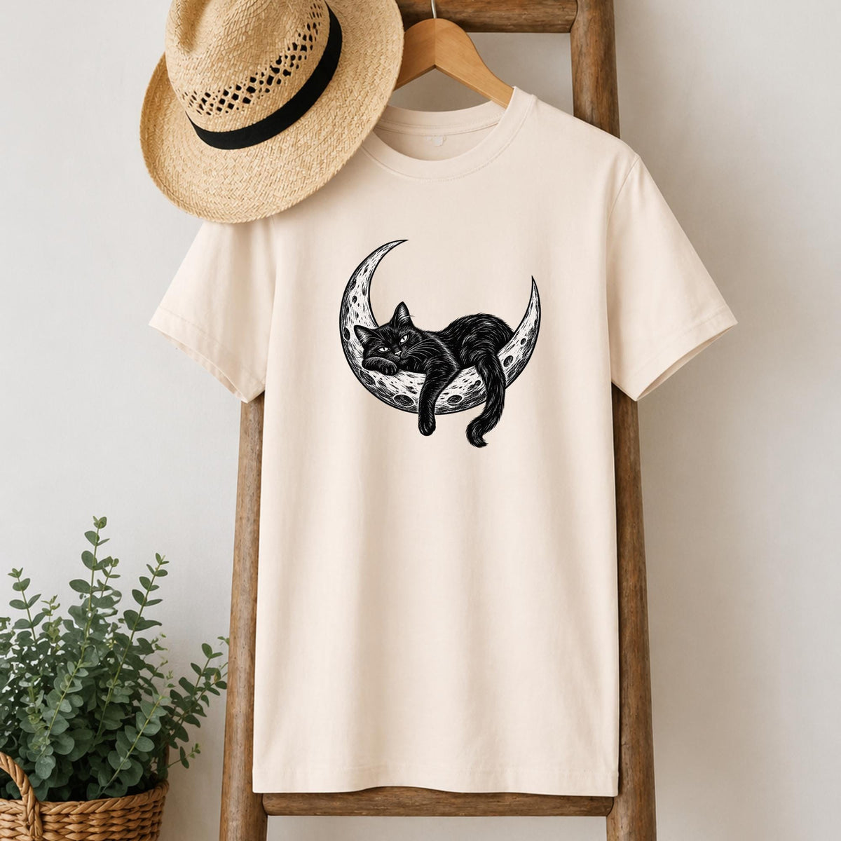 Black Cat Moon T-Shirt