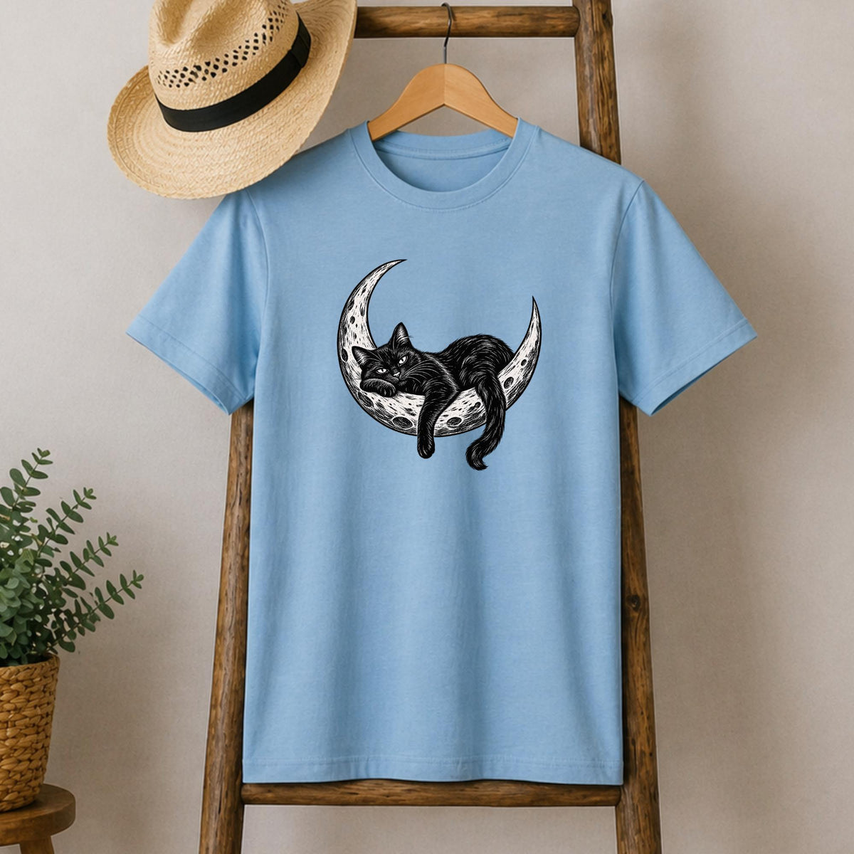 Black Cat Moon T-Shirt