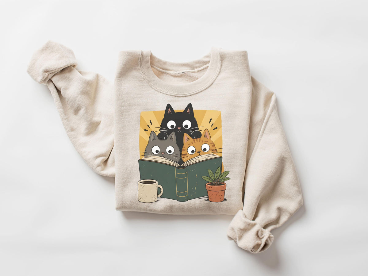 Book Lover Cat Sweatshirt V3