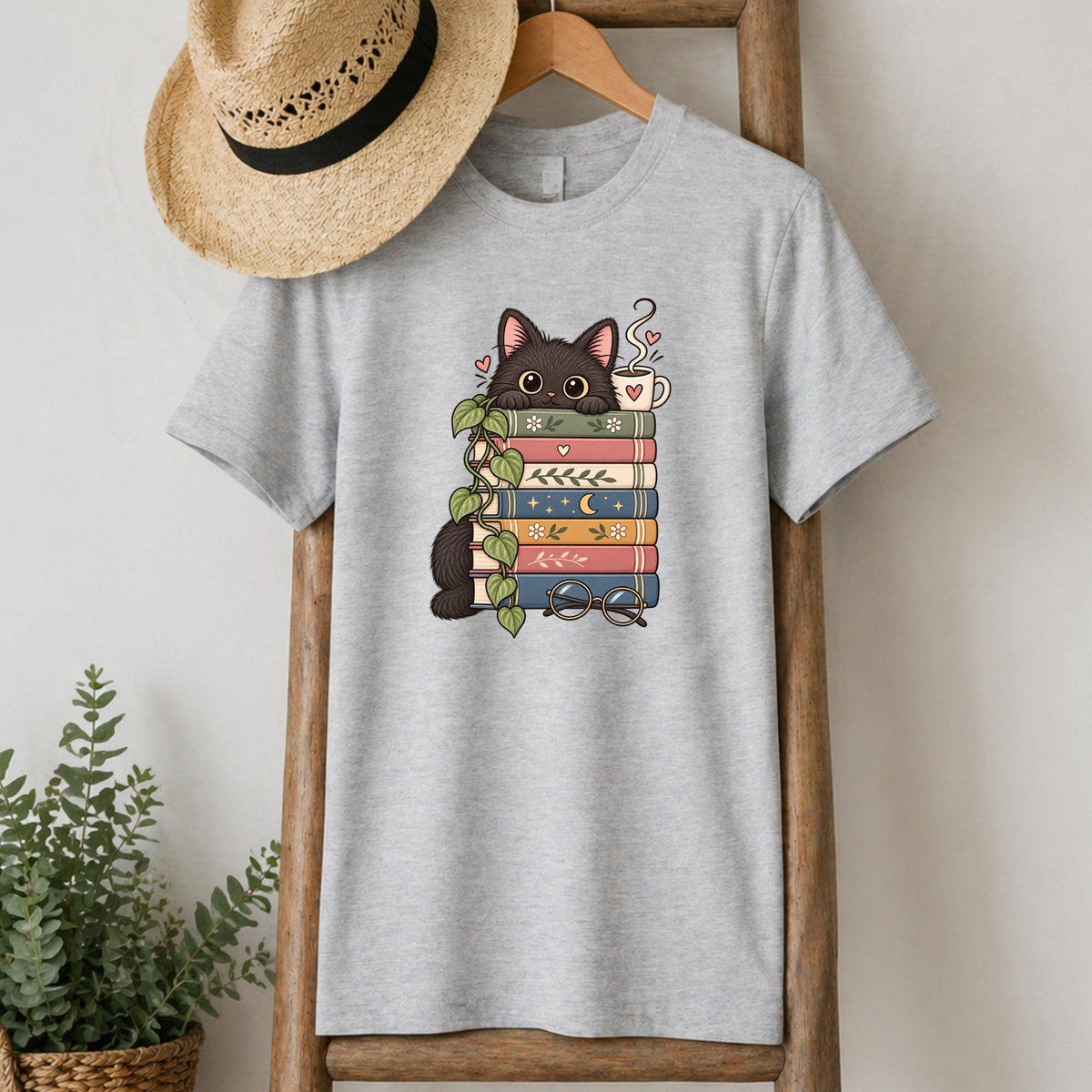 Bookish Cat T-Shirt V3