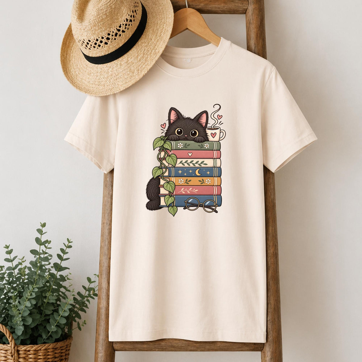 Bookish Cat T-Shirt V3