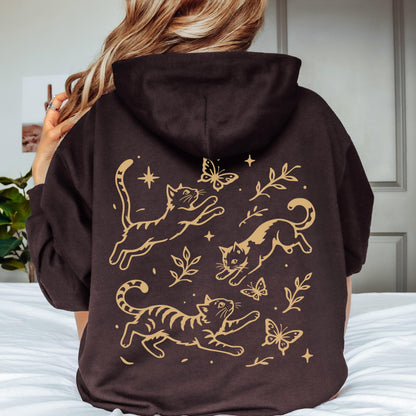 Frolicking Cats Garden Hoodie