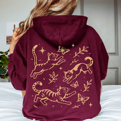 Frolicking Cats Garden Hoodie