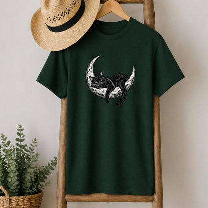 Black Cat Moon T-Shirt