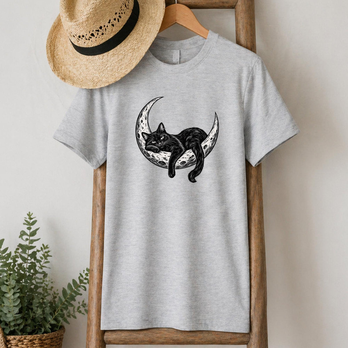 Black Cat Moon T-Shirt