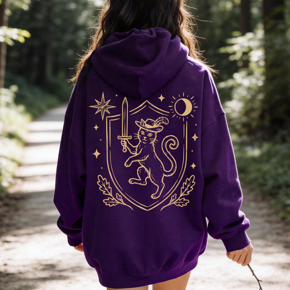 Medieval Heraldic Cat Hoodie