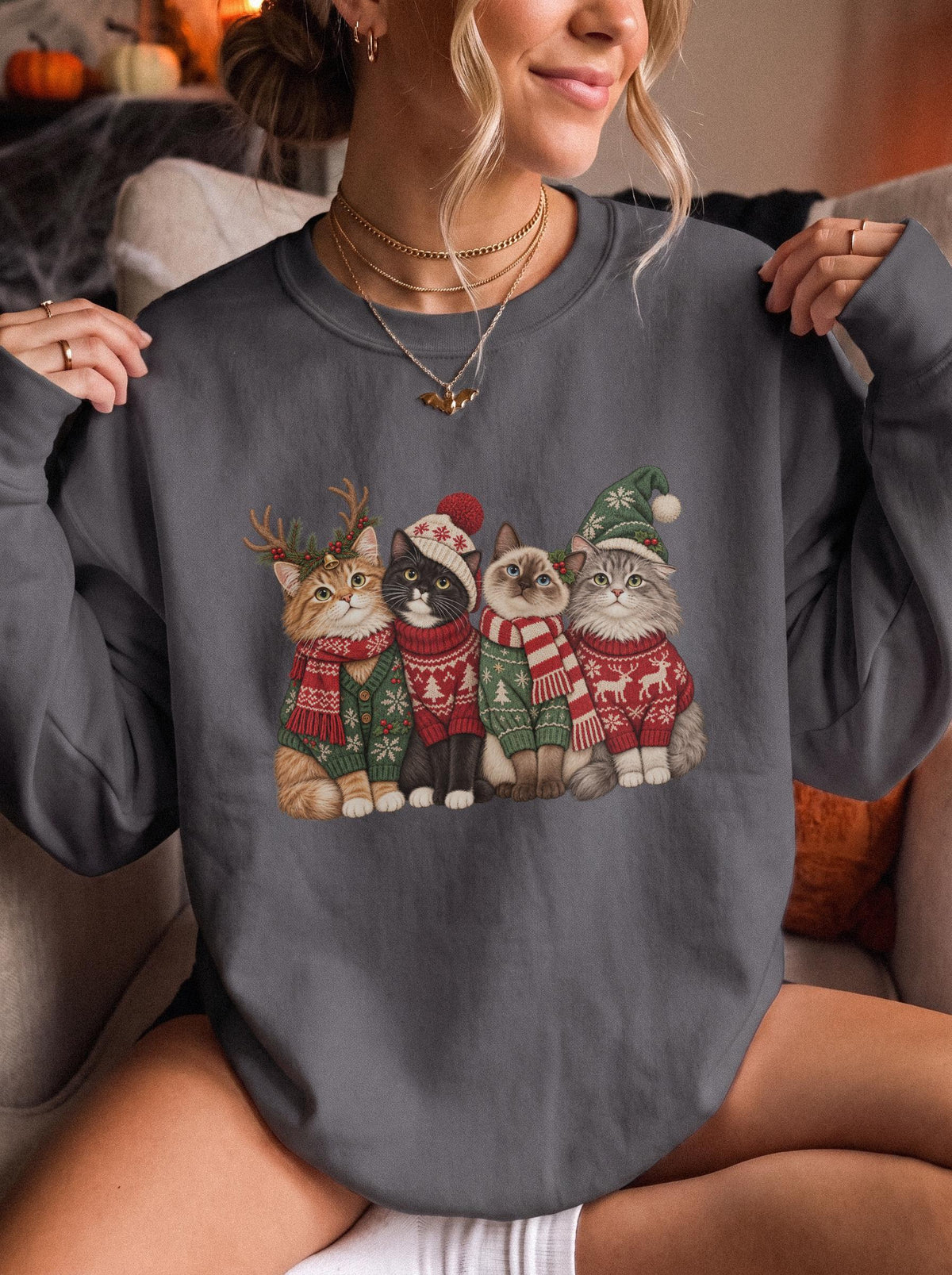 Christmas Cats Sweatshirt V6