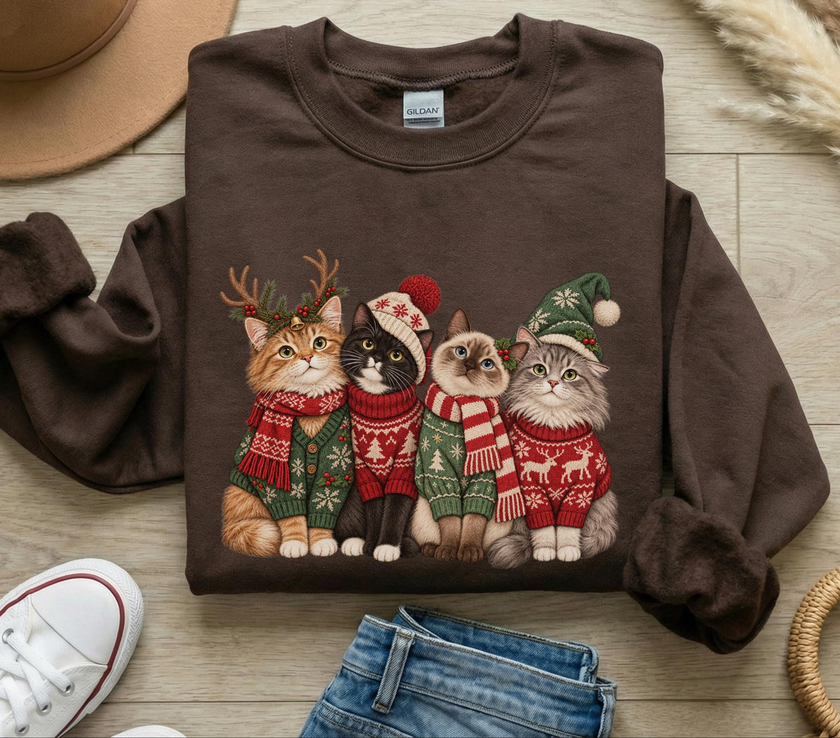 Christmas Cats Sweatshirt V6