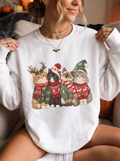 Christmas Cats Sweatshirt V6