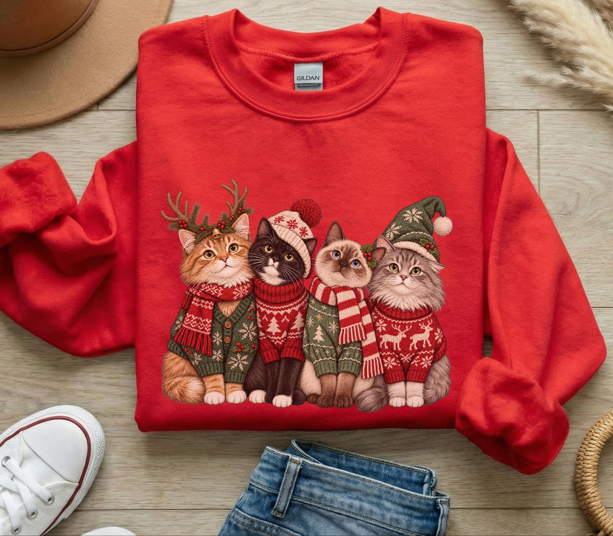 Christmas Cats Sweatshirt V6