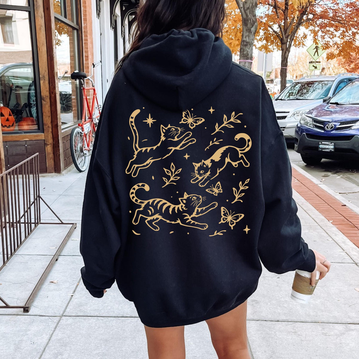 Frolicking Cats Garden Hoodie