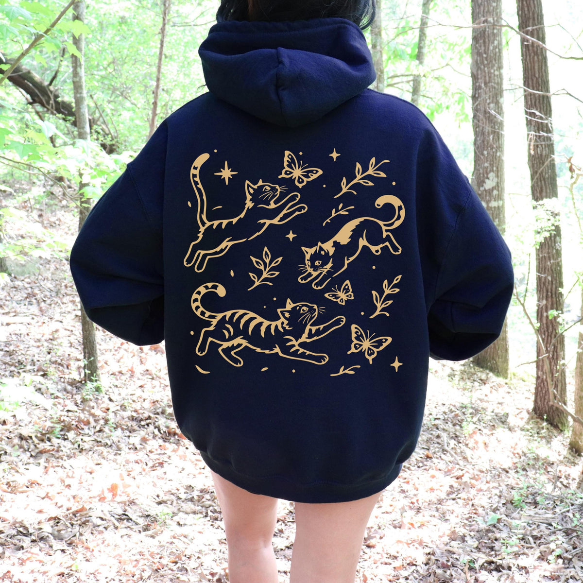 Frolicking Cats Garden Hoodie