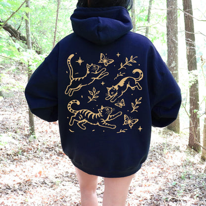 Frolicking Cats Garden Hoodie