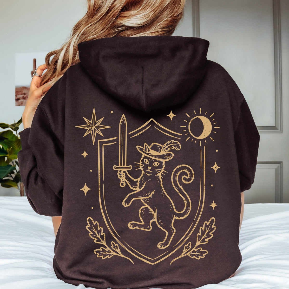 Medieval Heraldic Cat Hoodie
