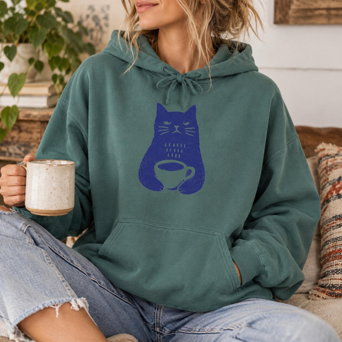 Cat Coffee Hoodie V7