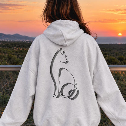 Minimalist Cat Hoodie V2