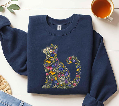 Wildflower Cat Sweatshirt