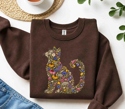 Wildflower Cat Sweatshirt