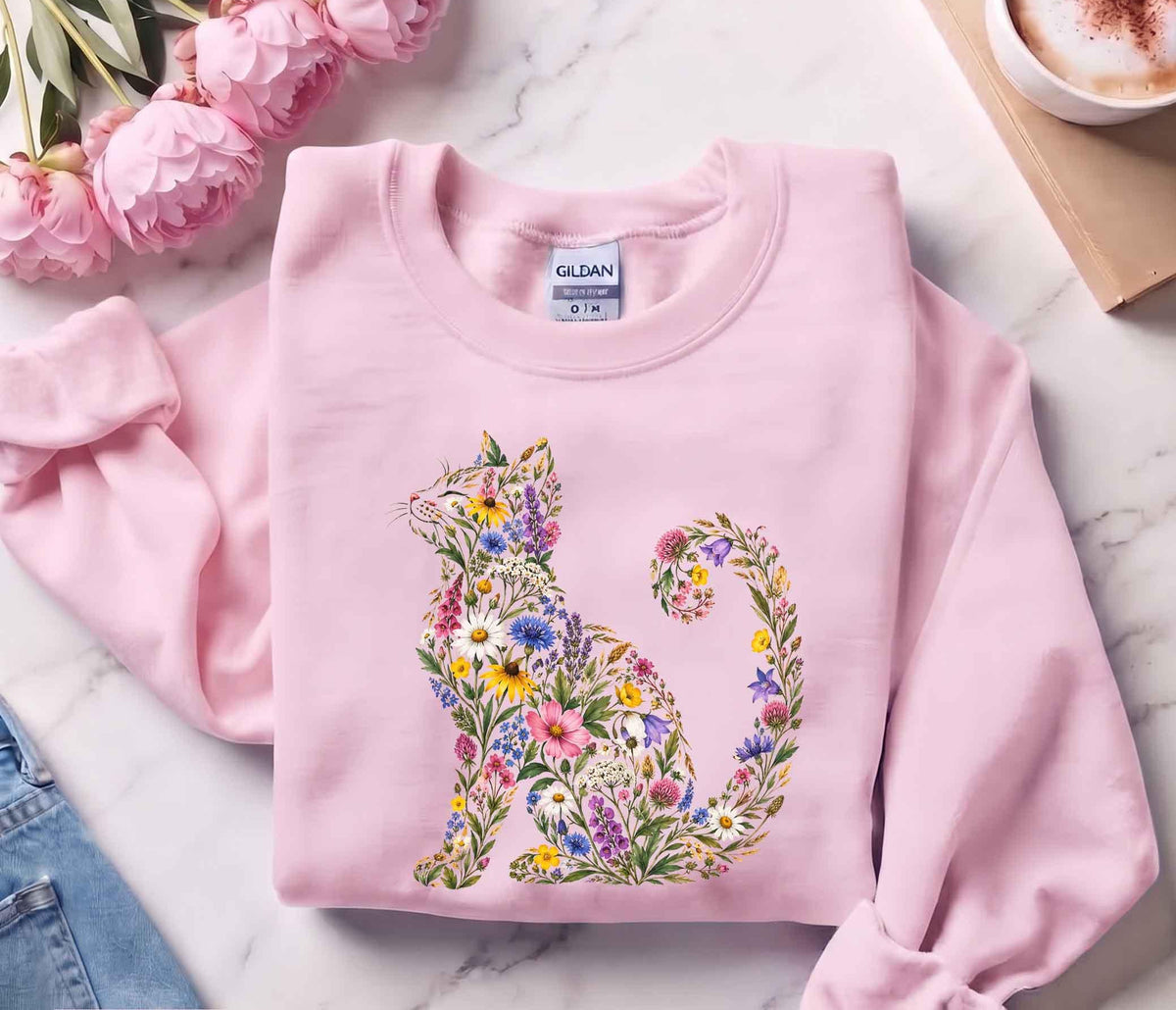 Wildflower Cat Sweatshirt