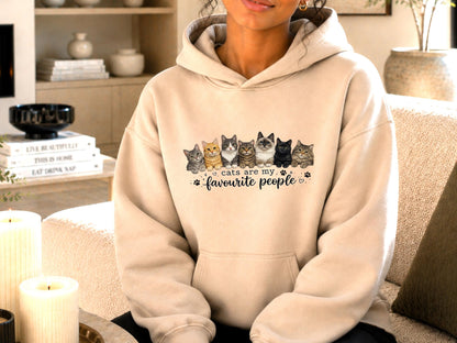 Cats Are My Favourite People Hoodie