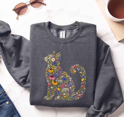 Wildflower Cat Sweatshirt